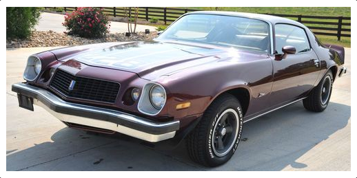 1974 Burgundy Chevrolet Camaro Coupe