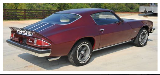 1974 Burgundy Chevrolet Camaro Coupe