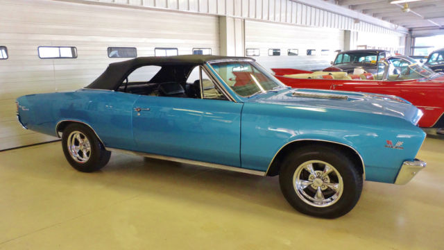1967 Marina Blue Chevrolet Chevelle 2 Door Convertible