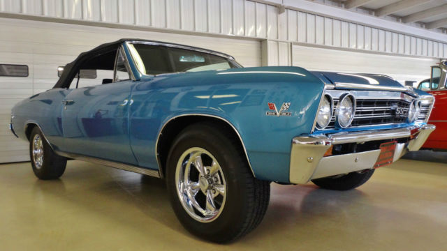1967 Marina Blue Chevrolet Chevelle 2 Door Convertible
