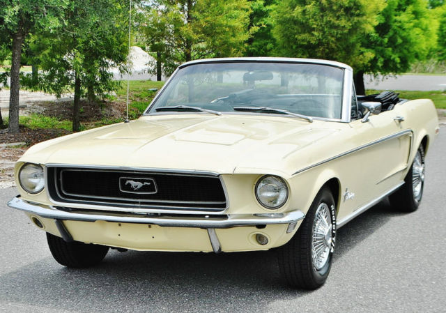 1968 Yellow Ford Mustang Convertible