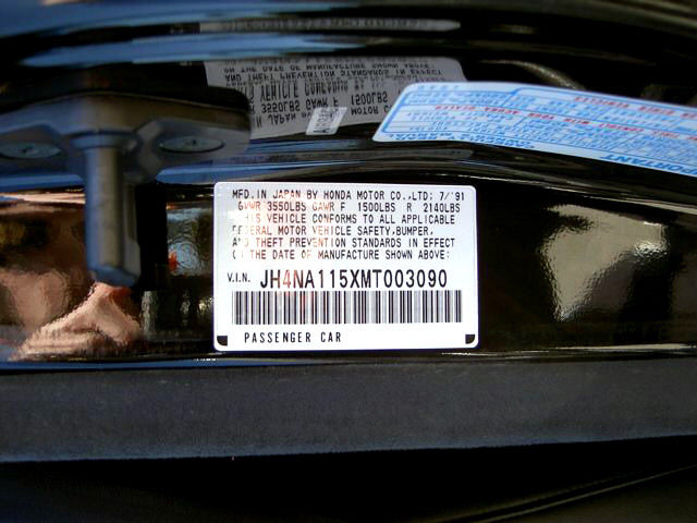 1991 Black Acura NSX Coupe