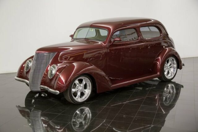 1937 Burgundy Ford Tudor Sedan