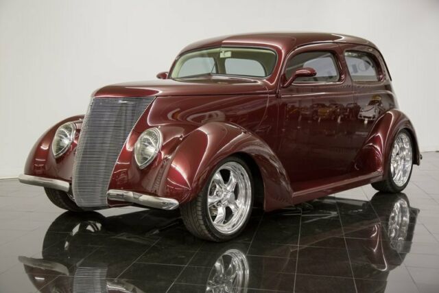 1937 Burgundy Ford Tudor Sedan