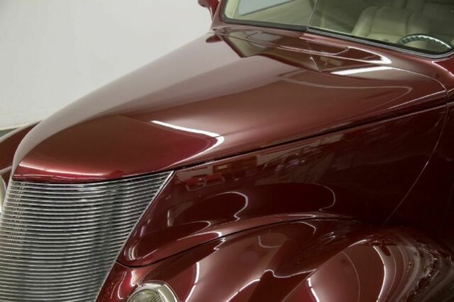 1937 Burgundy Ford Tudor Humpback Sedan --