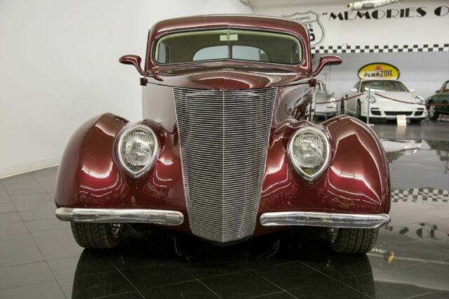 1937 Burgundy Ford Tudor Humpback Sedan --