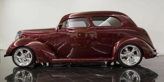 1937 Burgundy Ford Tudor Humpback Sedan --