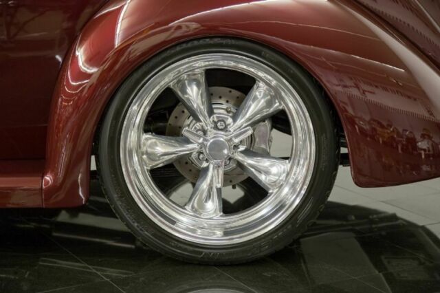 1937 Burgundy Ford Tudor Humpback Sedan --