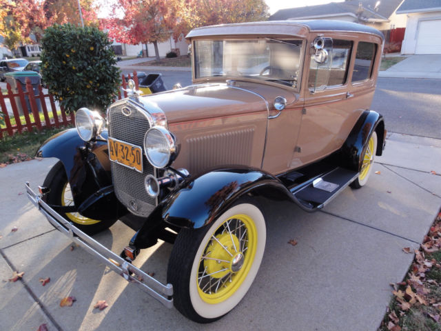 1930 Black / Tan Ford Model A Sedan