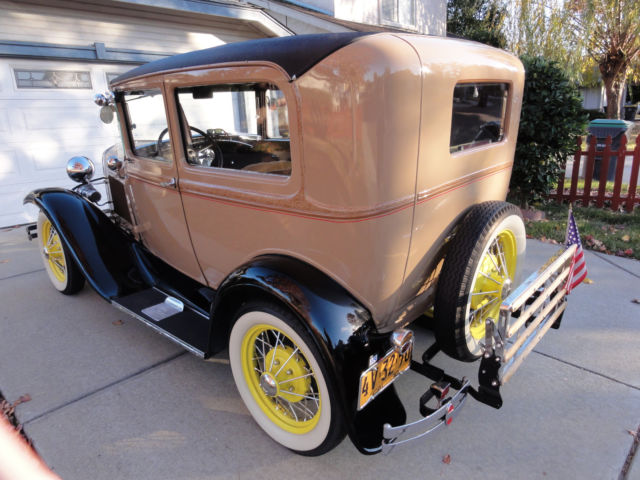 1930 Black / Tan Ford Model A Sedan