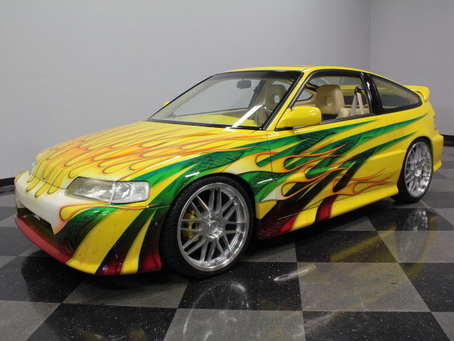 1991 Yellow Honda CRX Coupe