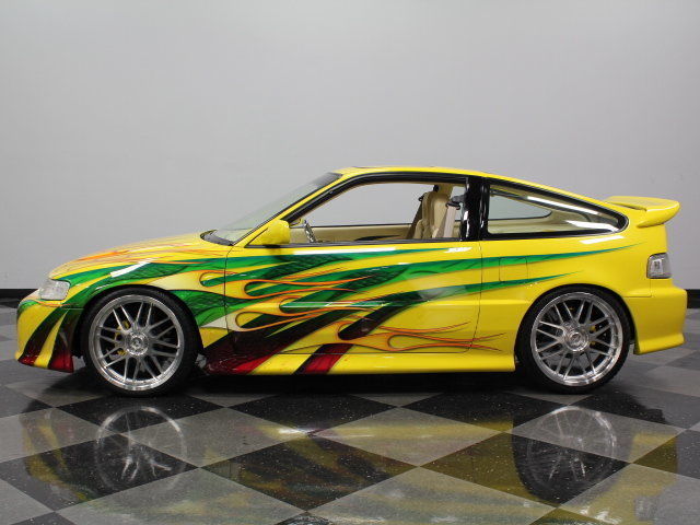 1991 Yellow Honda CRX Coupe