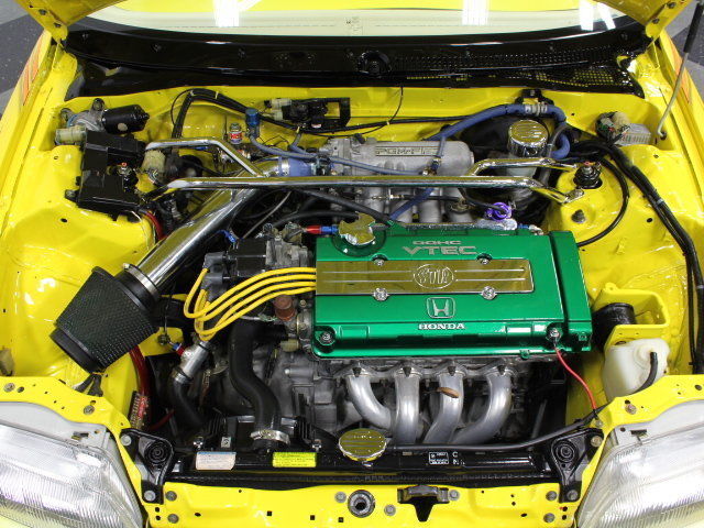 1991 Yellow Honda CRX Coupe