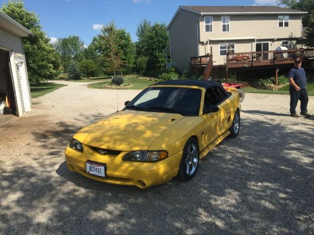 1994 Yellow Ford Mustang Convertible