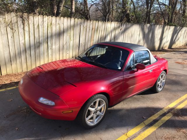 1991 Red Mazda MX-5 Miata Convertible