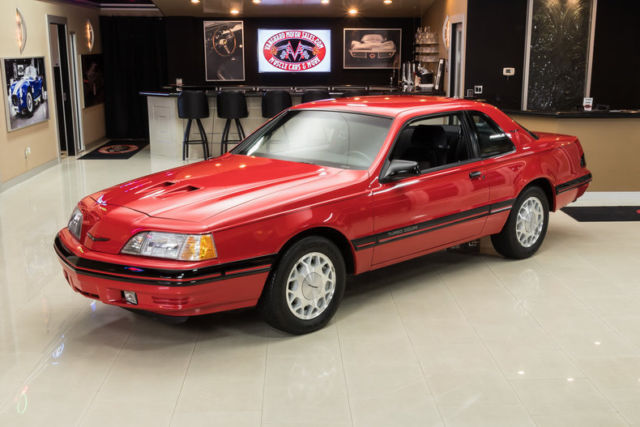 1988 Red Ford Thunderbird Coupe