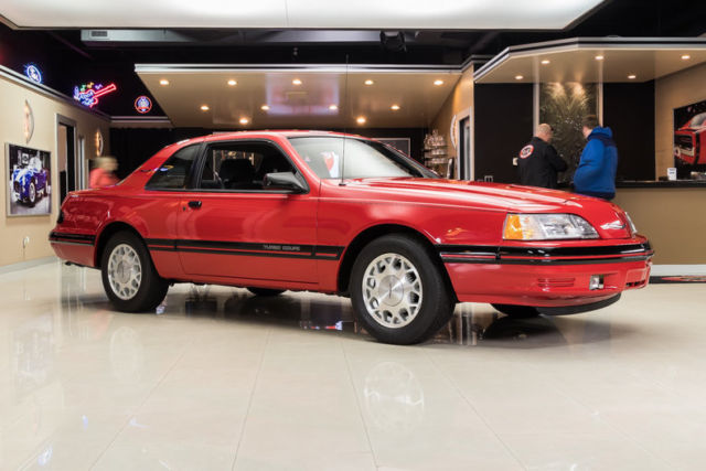 1988 Red Ford Thunderbird Coupe