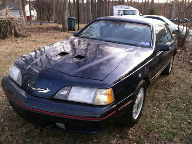 1988 Blue Ford Thunderbird Coupe