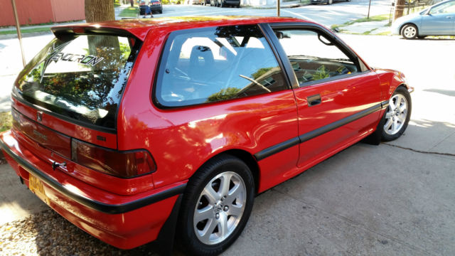 1991 Red Honda Civic Hatchback