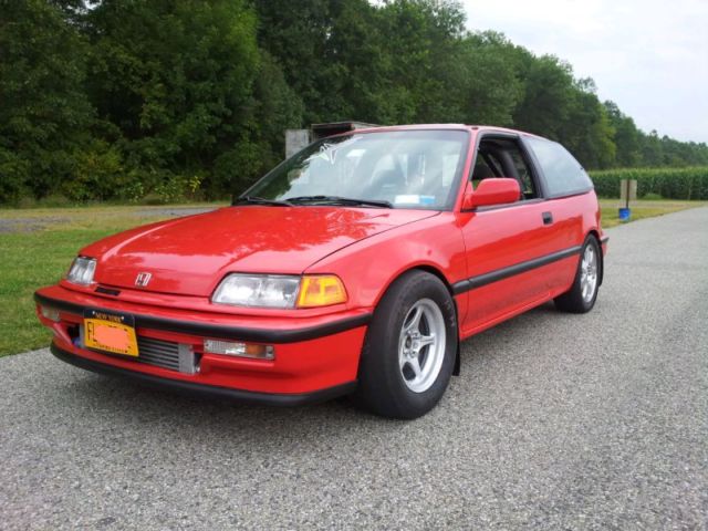 1991 Red Honda Civic Hatchback