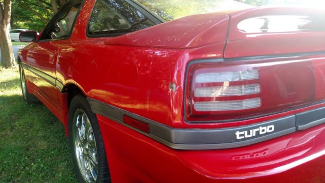 1989 Red Toyota Supra Targa Top