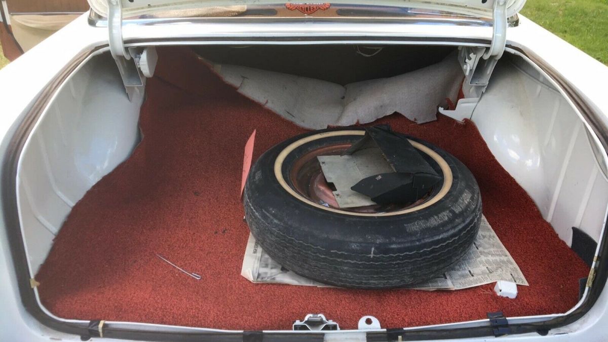 1956 Orange/WHITE Chevrolet Bel Air/150/210 Sedan