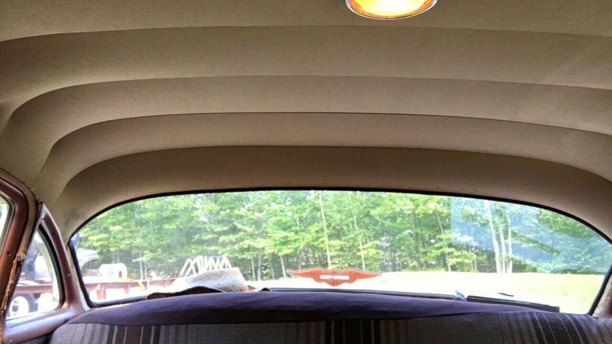 1956 Orange/WHITE Chevrolet Bel Air/150/210 Sedan