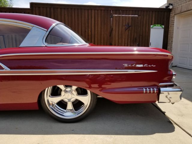 1958 Maroon Chevrolet Bel Air/150/210 Coupe