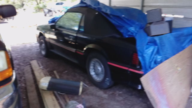 1988 Black Ford Mustang Convertible Gt