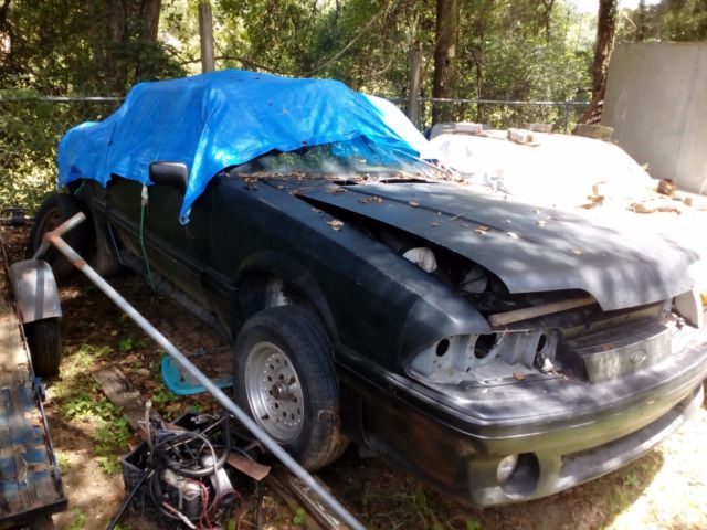 1988 Black Ford Mustang Convertible Gt