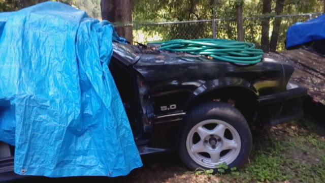 1988 Black Ford Mustang Convertible Gt
