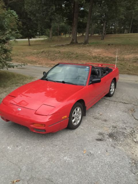 1993 Red Nissan 240SX Convertible