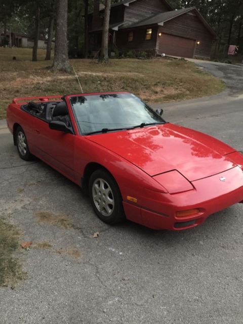 1993 Red Nissan 240SX Convertible