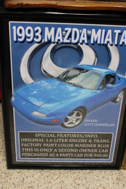 1993 Mariner Blue Mazda MX-5 Miata Convertible
