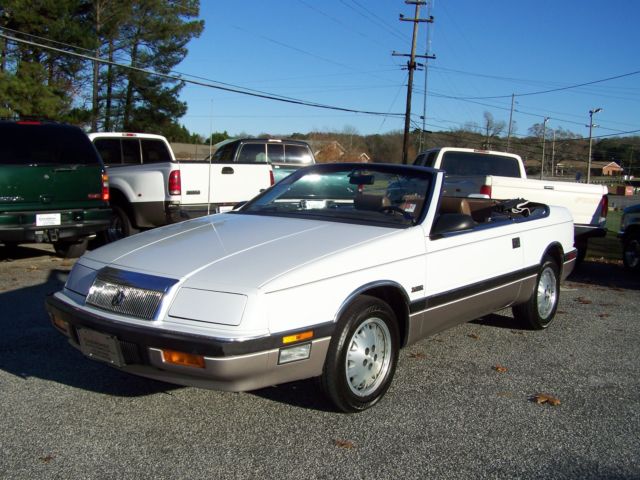 1988 White Chrysler LeBaron Convertible