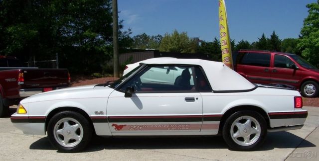1989 White Ford Mustang Convertible