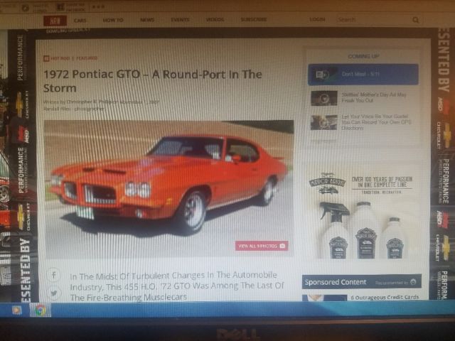1972 Sundance Orange Pontiac GTO Coupe