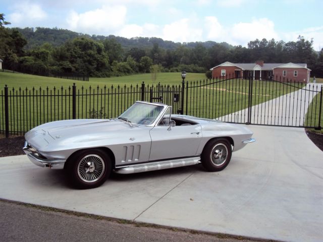 1966 Silver Chevrolet Corvette Convertible