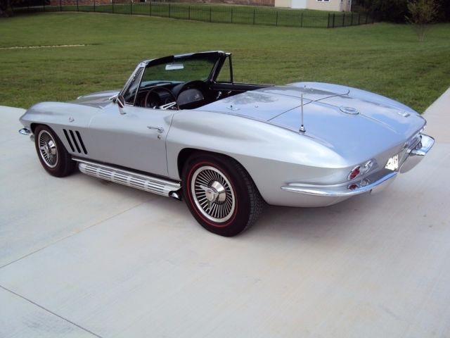 1966 Silver Chevrolet Corvette Convertible