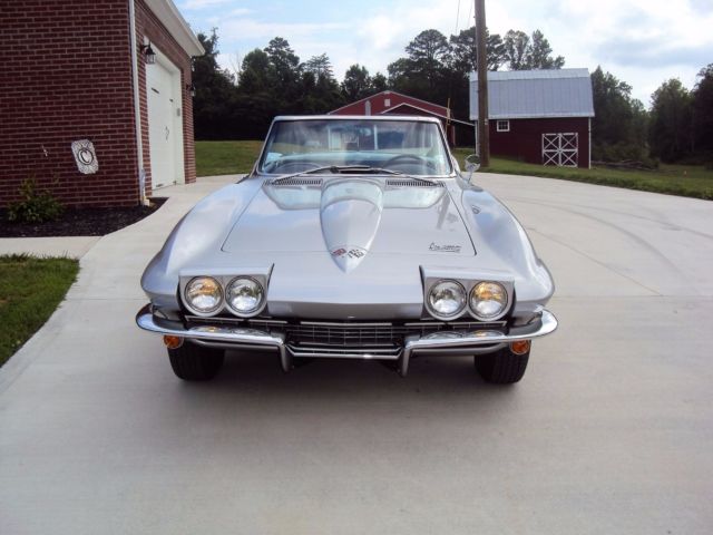 1966 Silver Chevrolet Corvette Convertible