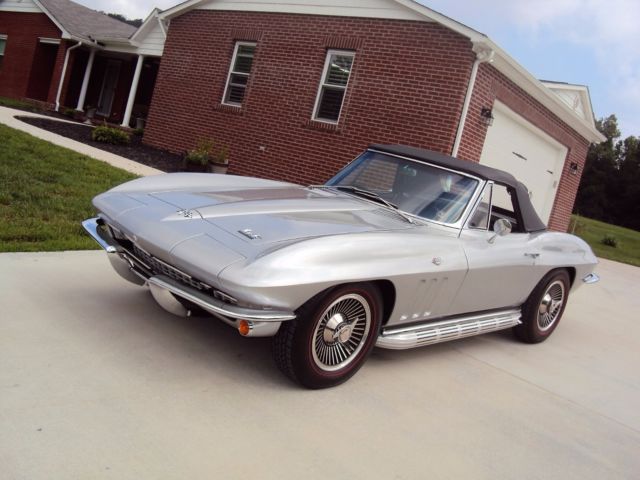 1966 Silver Chevrolet Corvette Convertible