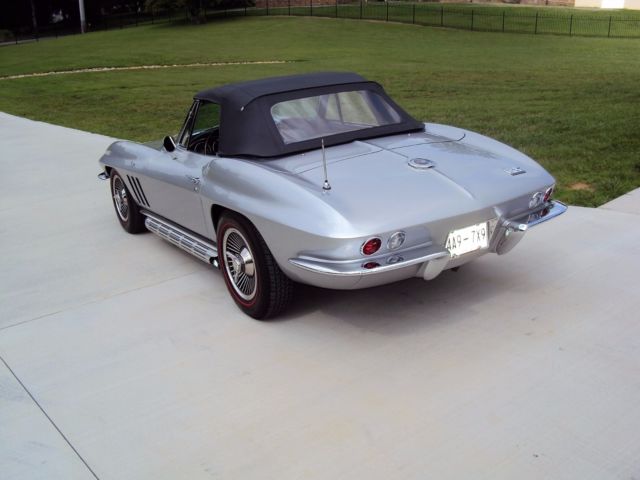 1966 Silver Chevrolet Corvette Convertible