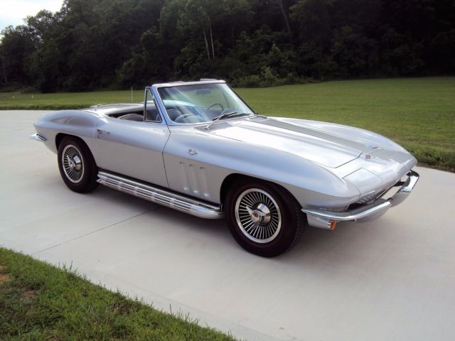 1966 Silver Chevrolet Corvette Convertible