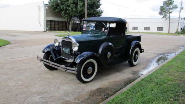 1929 Dark Green Ford Model A Roadster Pickup