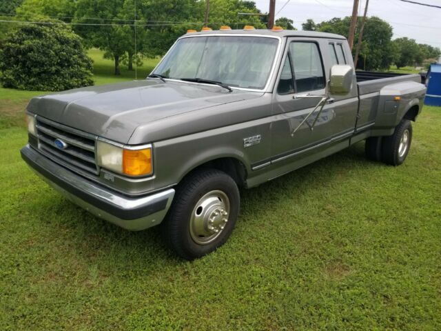 1991 Gray Ford F-350 Crew Cab Pickup