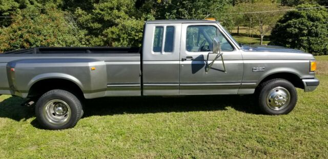 1991 Gray Ford F-350 Crew Cab Pickup