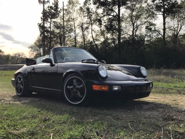 1990 Black Porsche 911 Convertible