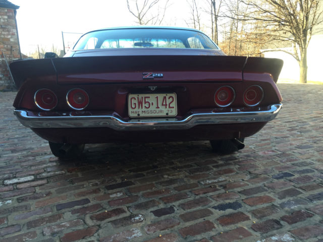 1973 Burgundy Chevrolet Camaro Coupe
