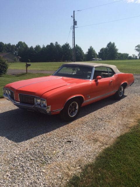 1970 Orange Oldsmobile Cutlass Convertible