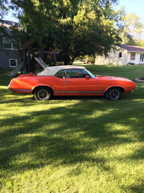 1970 Orange Oldsmobile Cutlass Convertible